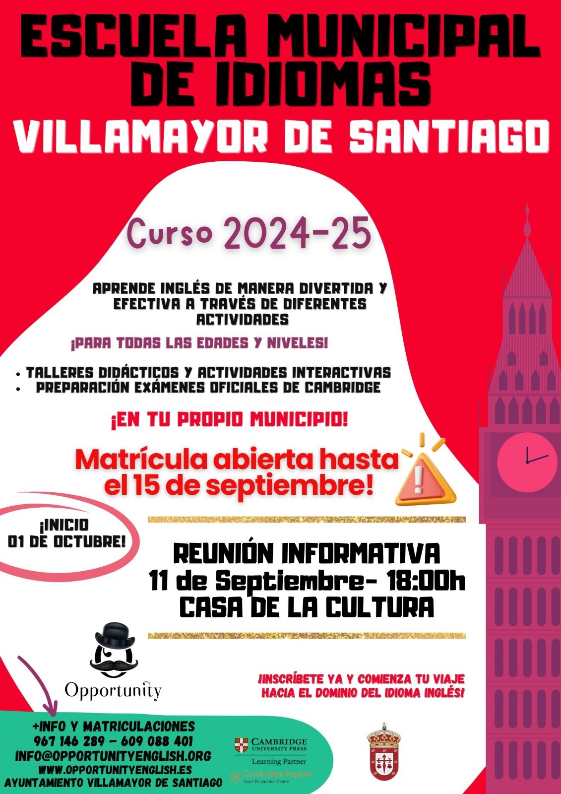 Lee más sobre el artículo Escuela Municipal de Idiomas 2024-25