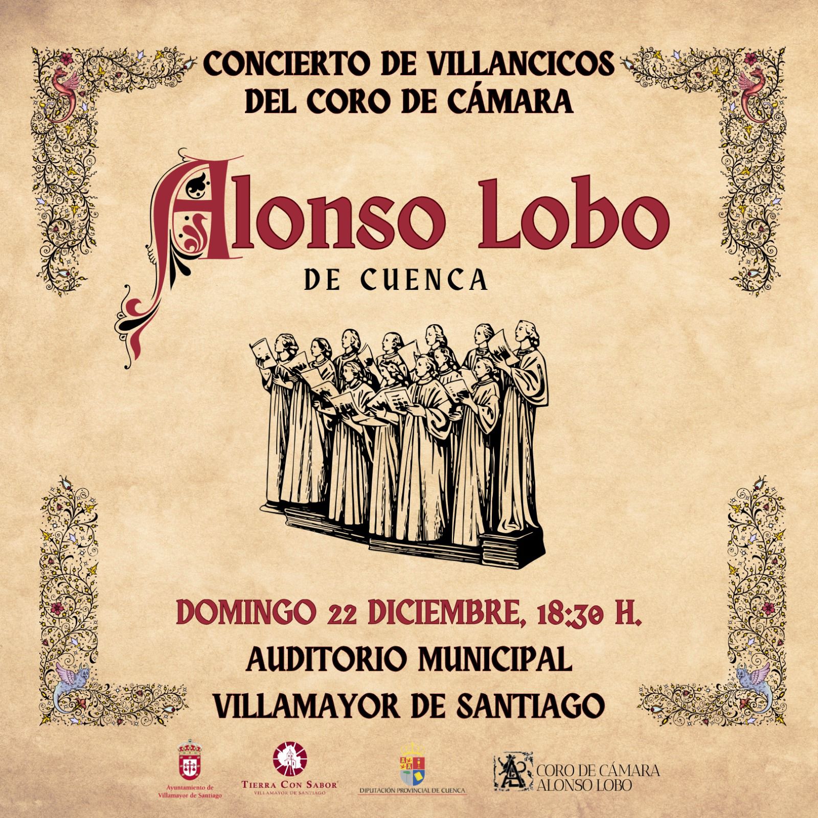 Lee más sobre el artículo Concierto de Villancicos del Coro de Cámara «Alonso Lobo» de Cuenca